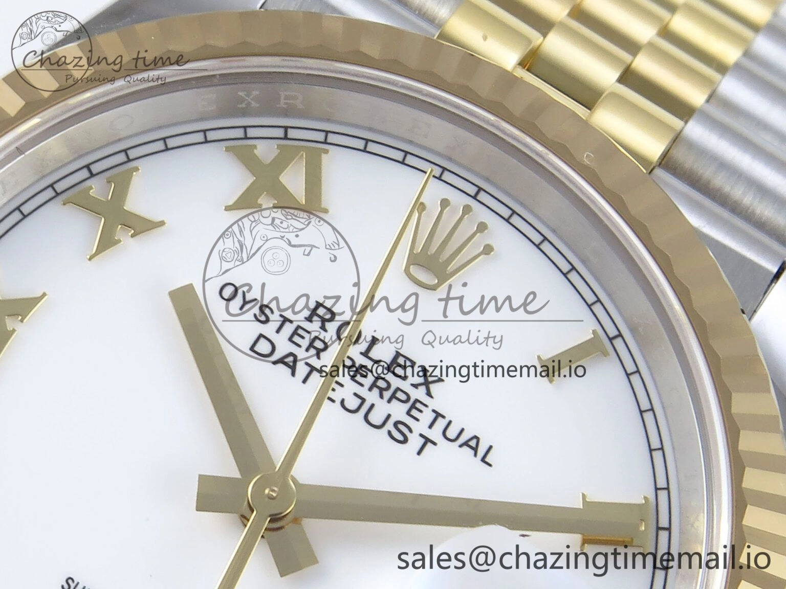 DateJust 36 126233 EWEF Best Edition White Roman Dial on SS YG Jubilee Bracelet A3235