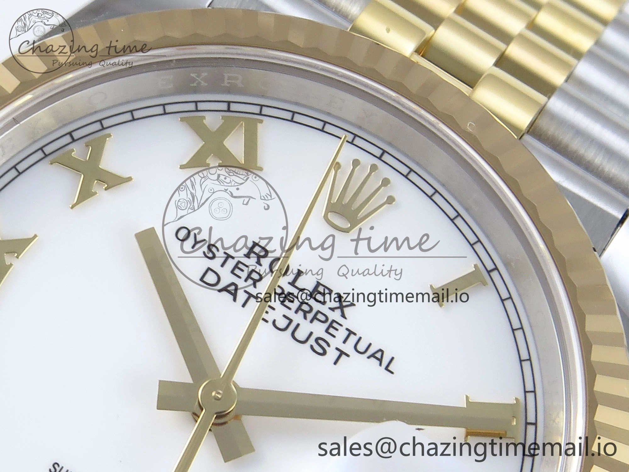 DateJust 36 126233 EWEF Best Edition White Roman Dial on SS YG Jubilee Bracelet A3235