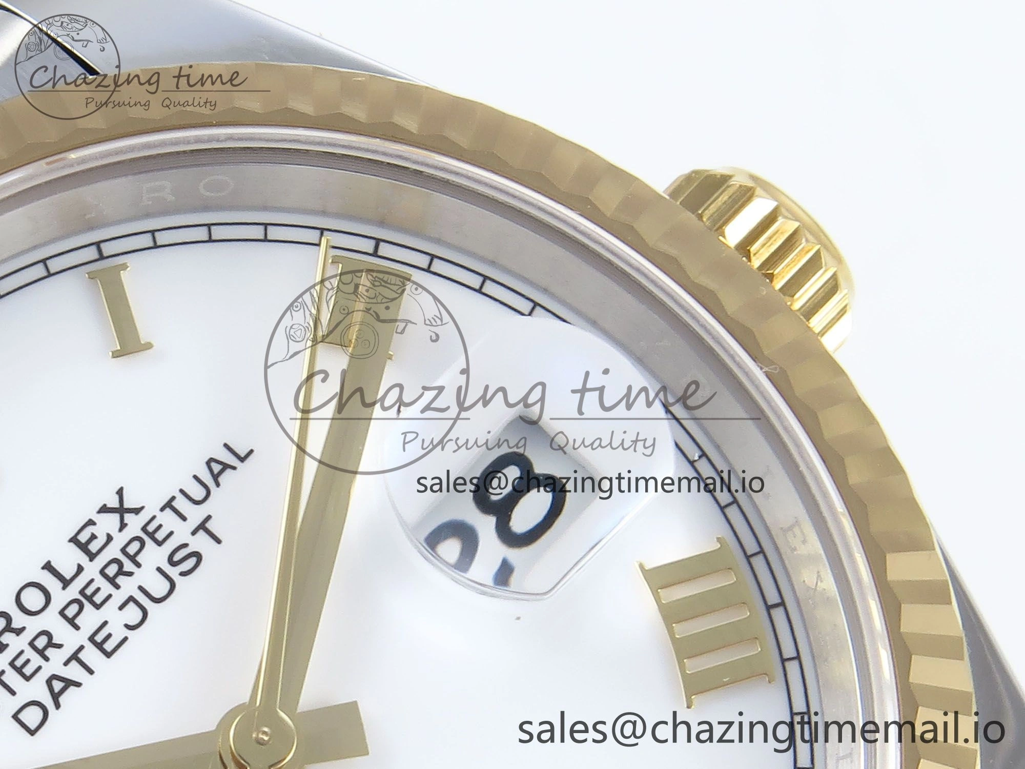 DateJust 36 126233 EWEF Best Edition White Roman Dial on SS YG Jubilee Bracelet A3235