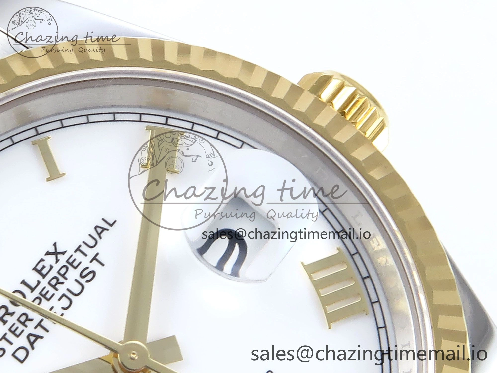 DateJust 36 126233 EWEF Best Edition White Roman Dial on SS YG Oyster Bracelet A3235