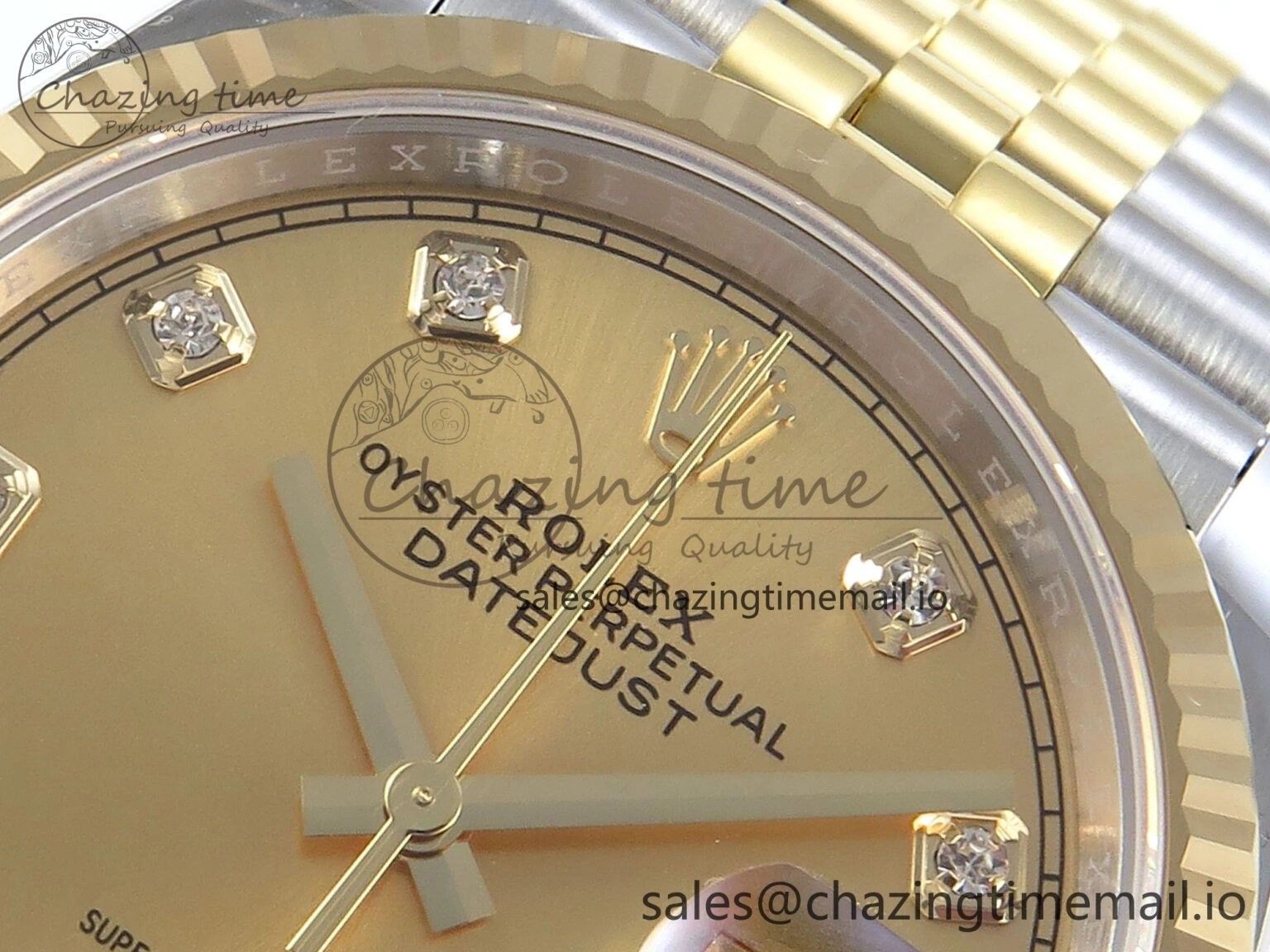 DateJust 36 126233 EWEF Best Edition YG Diamonds Dial on SS YG Jubilee Bracelet A3235