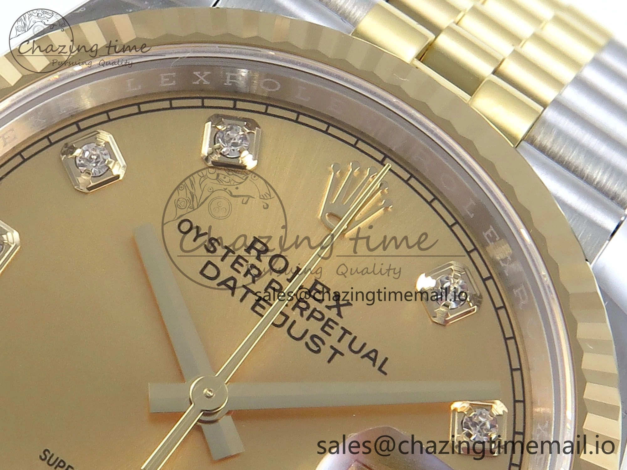 DateJust 36 126233 EWEF Best Edition YG Diamonds Dial on SS YG Jubilee Bracelet A3235