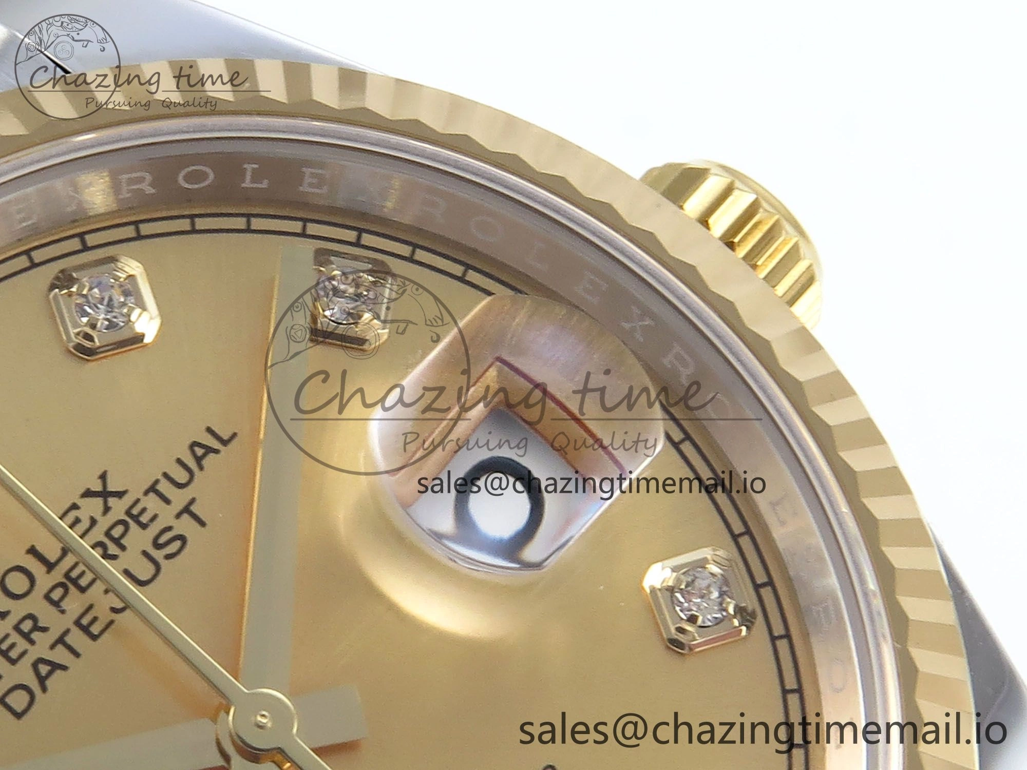 DateJust 36 126233 EWEF Best Edition YG Diamonds Dial on SS YG Jubilee Bracelet A3235