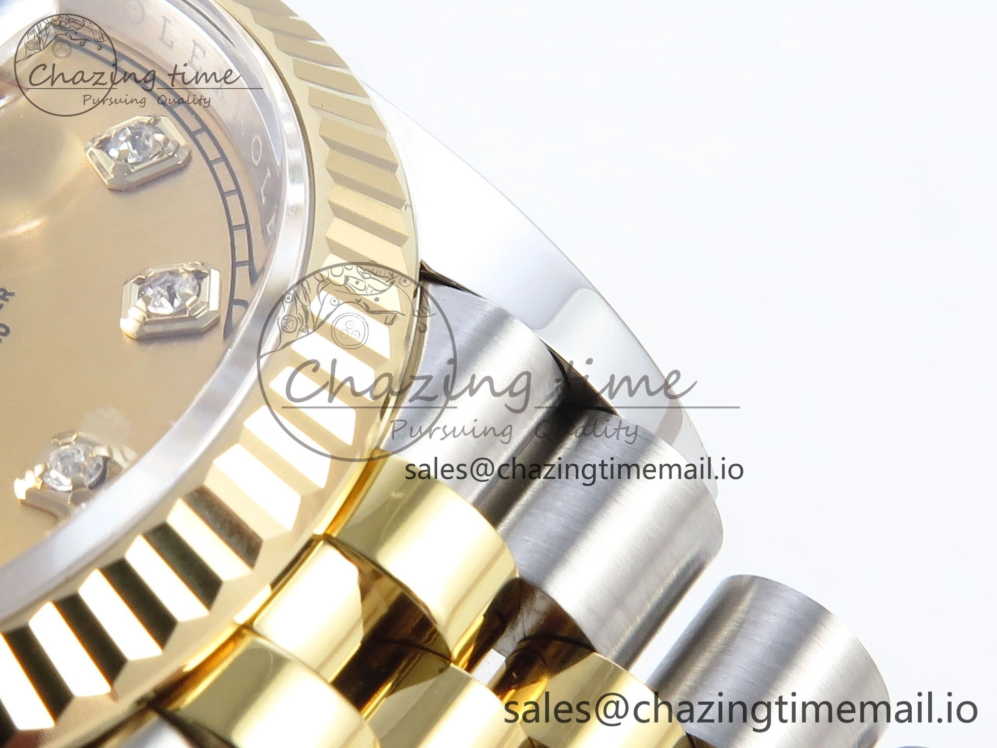 DateJust 36 126233 EWEF Best Edition YG Diamonds Dial on SS YG Jubilee Bracelet A3235