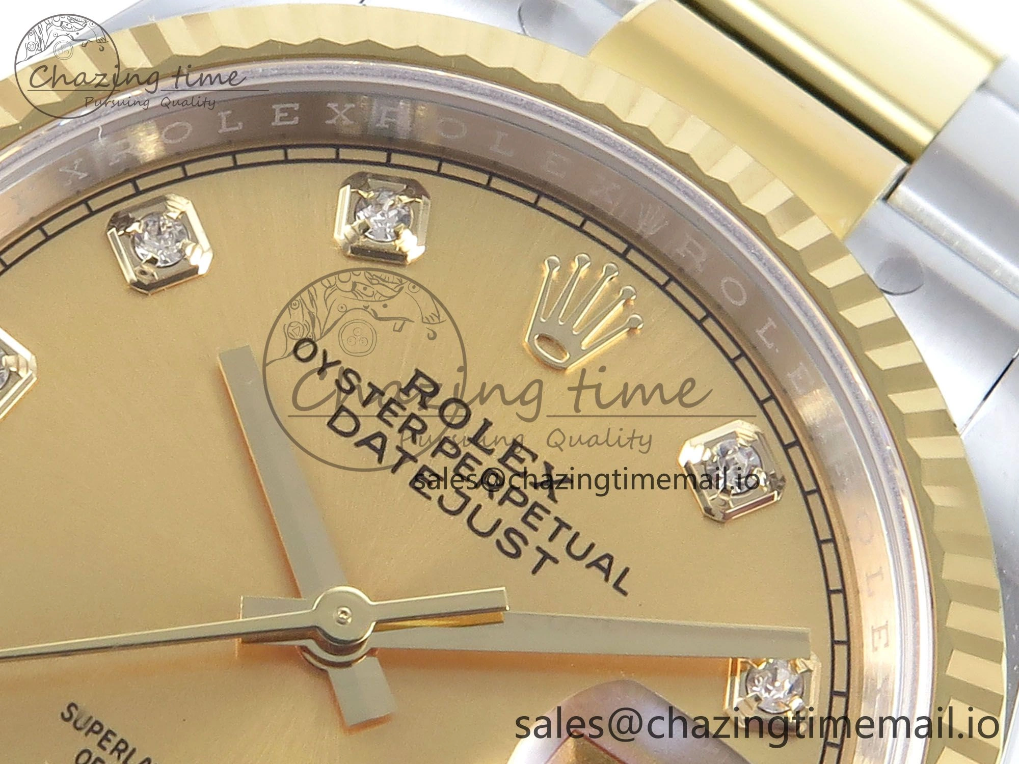 DateJust 36 126233 EWEF Best Edition YG Diamonds Dial on SS YG Oyster Bracelet A3235