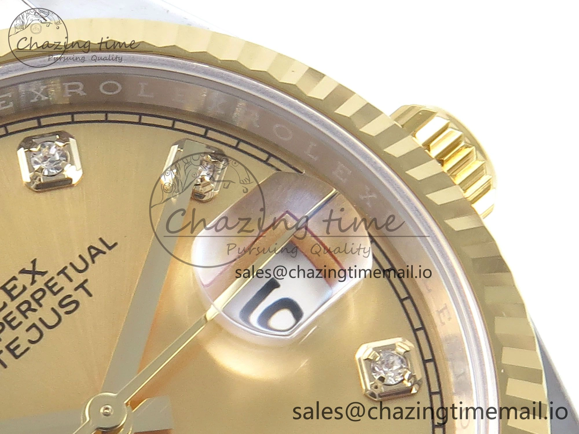 DateJust 36 126233 EWEF Best Edition YG Diamonds Dial on SS YG Oyster Bracelet A3235
