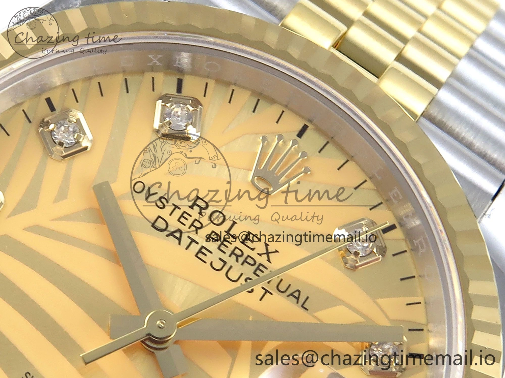 DateJust 36 126233 EWEF Best Edition YG Leaf Dial on SS YG Jubilee Bracelet A3235