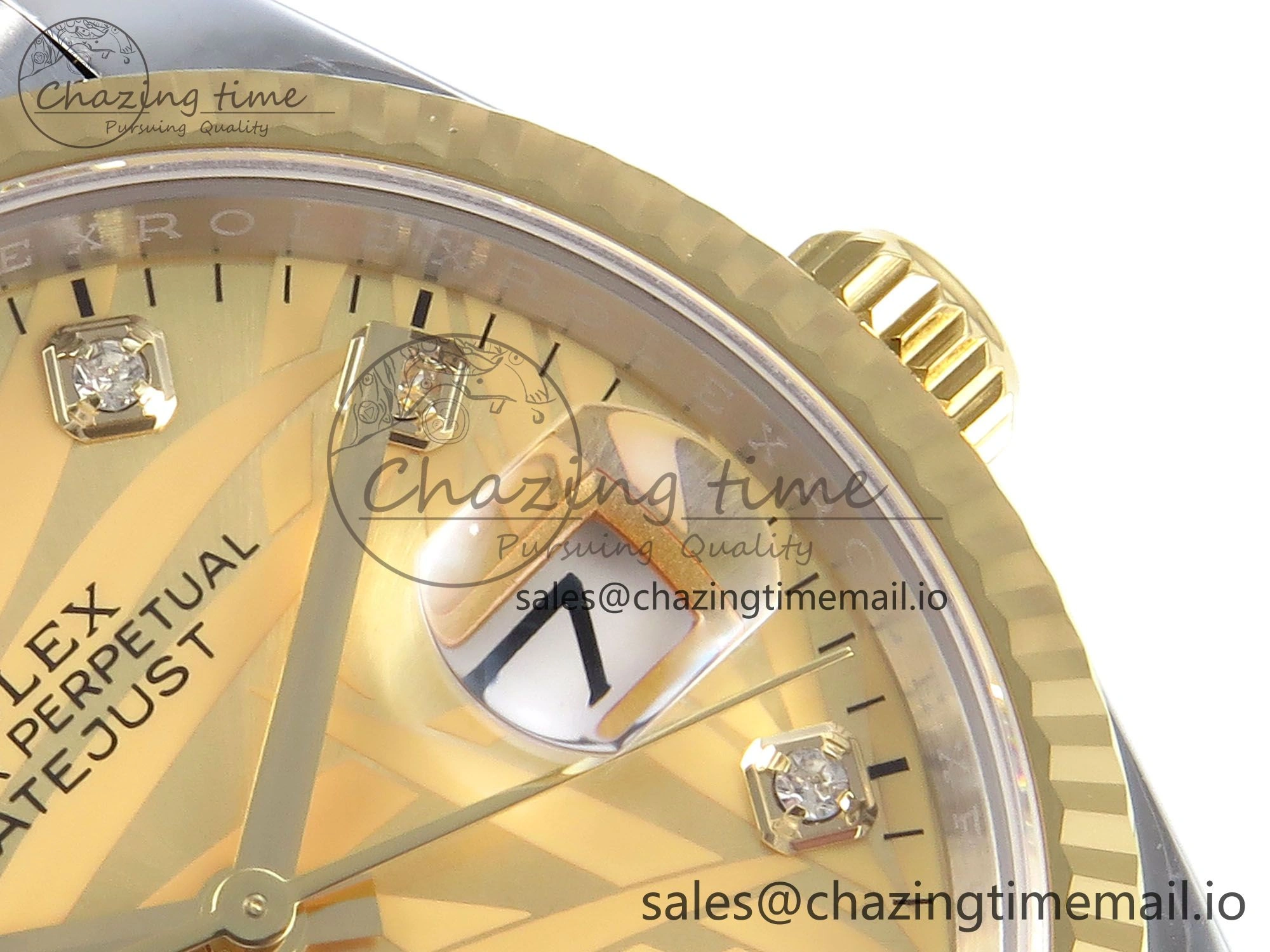 DateJust 36 126233 EWEF Best Edition YG Leaf Dial on SS YG Jubilee Bracelet A3235