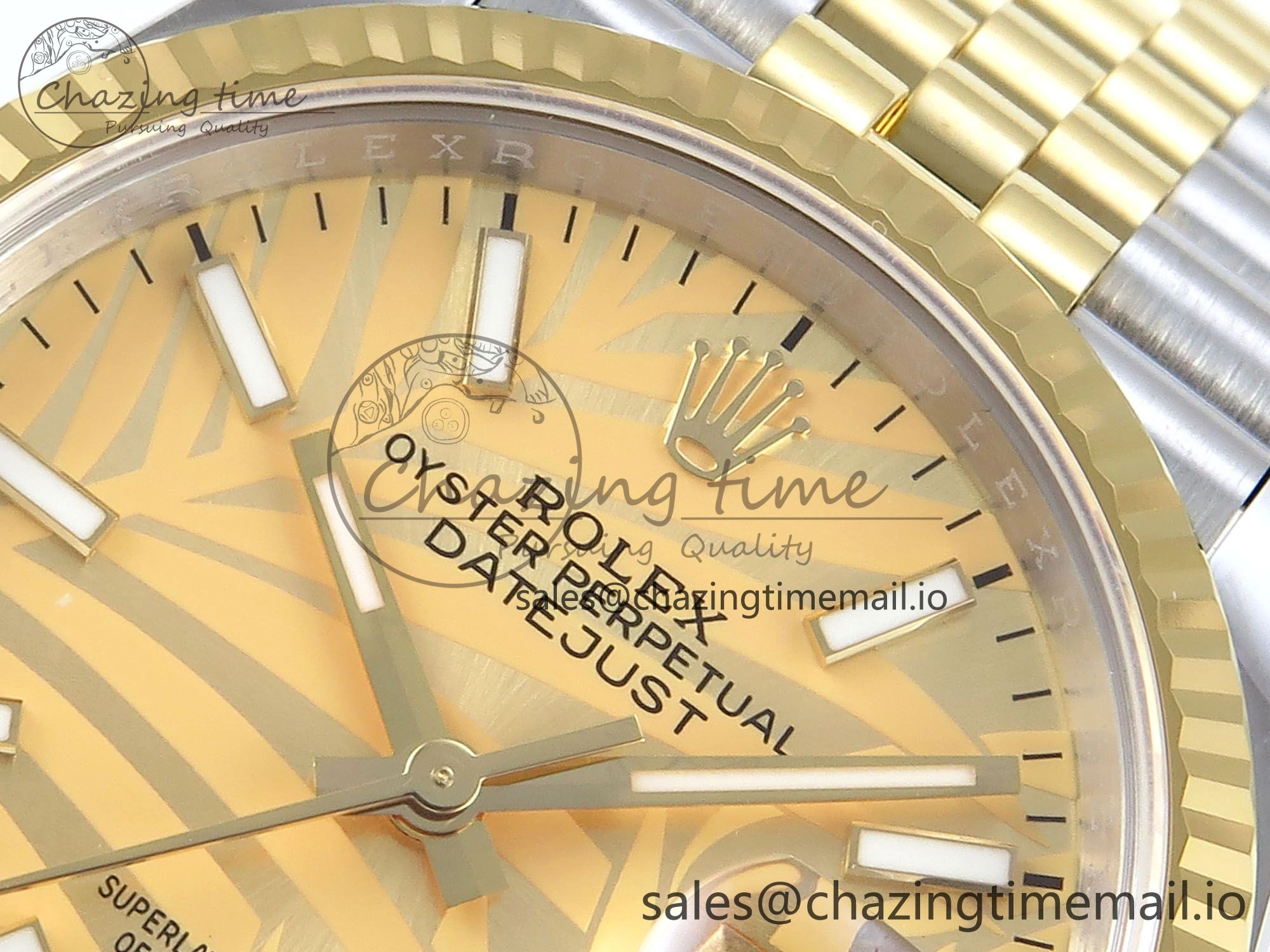 DateJust 36 126233 EWEF Best Edition YG Leaf Dial on SS YG Jubilee Bracelet A3235