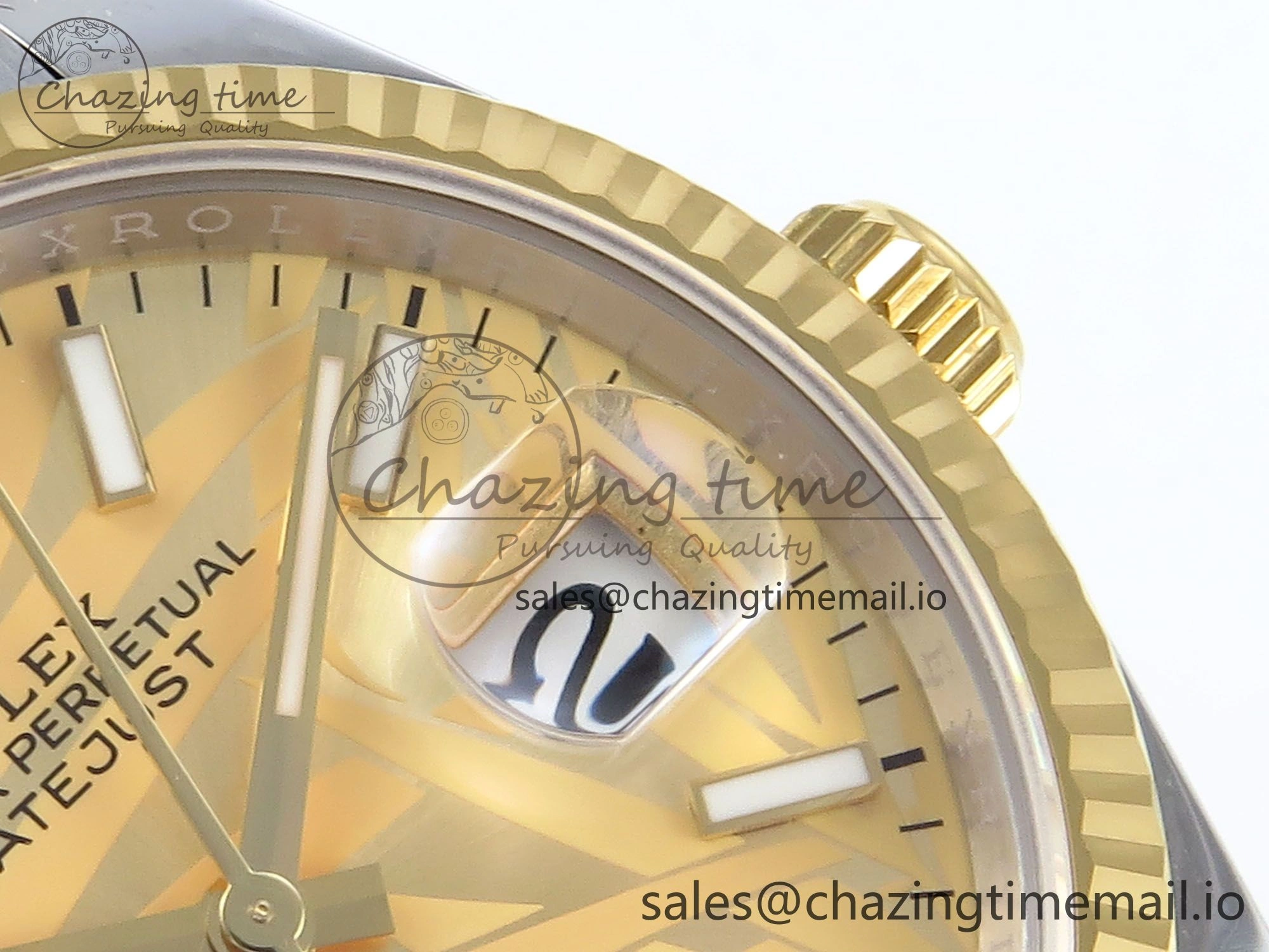 DateJust 36 126233 EWEF Best Edition YG Leaf Dial on SS YG Jubilee Bracelet A3235