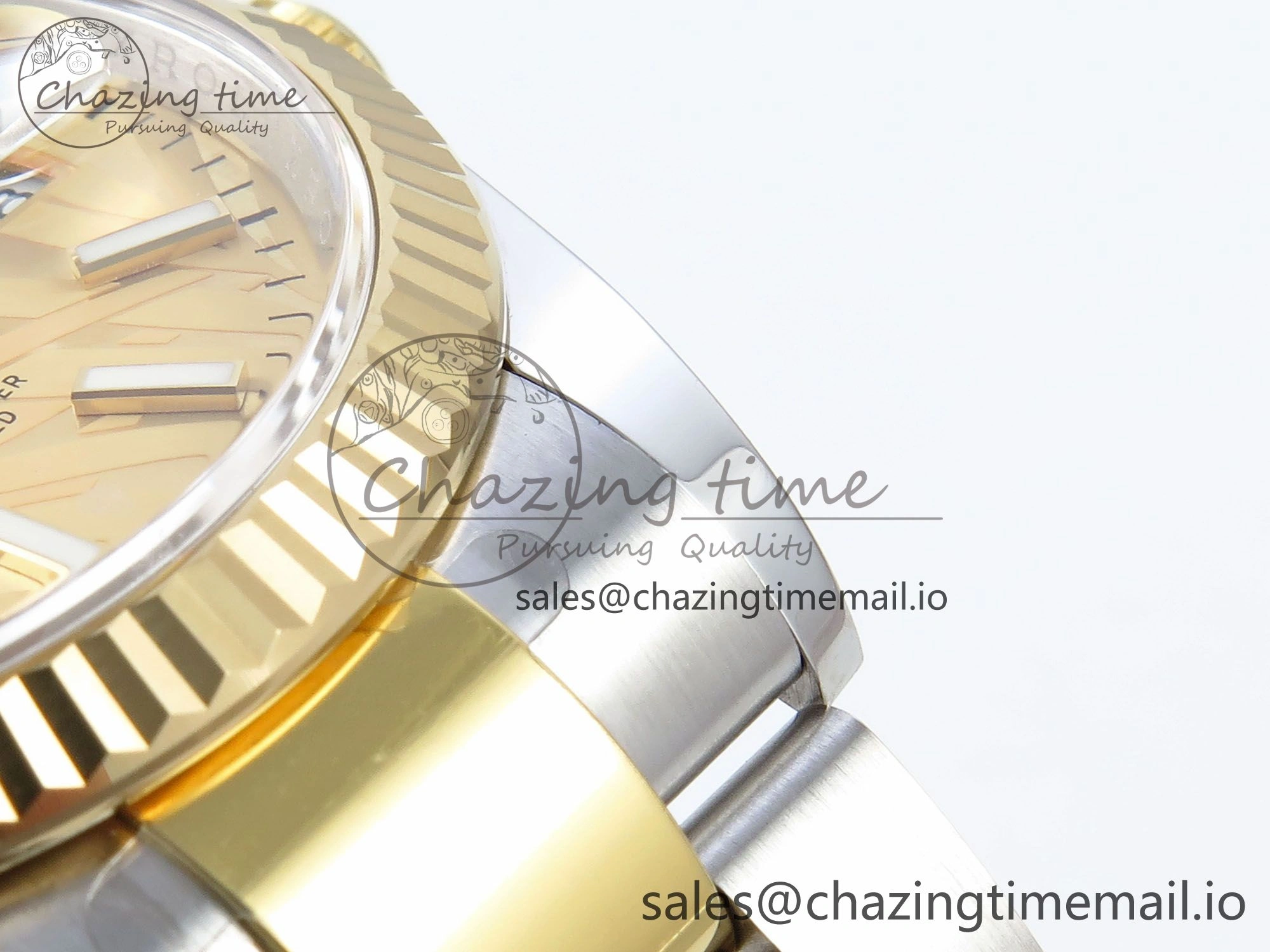 DateJust 36 126233 EWEF Best Edition YG Leaf Stick Dial on SS YG Oyster Bracelet A3235