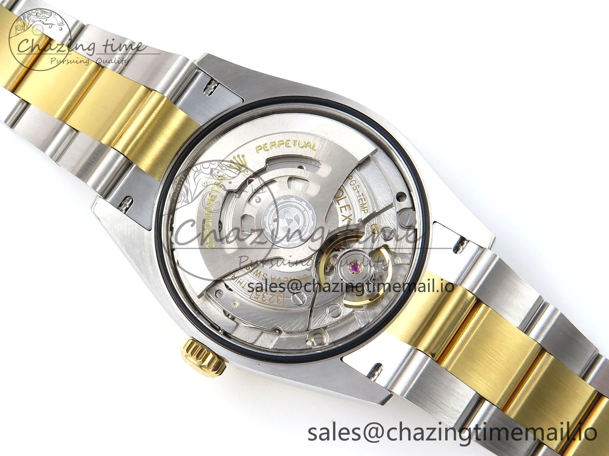 DateJust 36 126233 EWEF Best Edition YG Pattern Diamonds Dial on SS YG Oyster Bracelet A3235