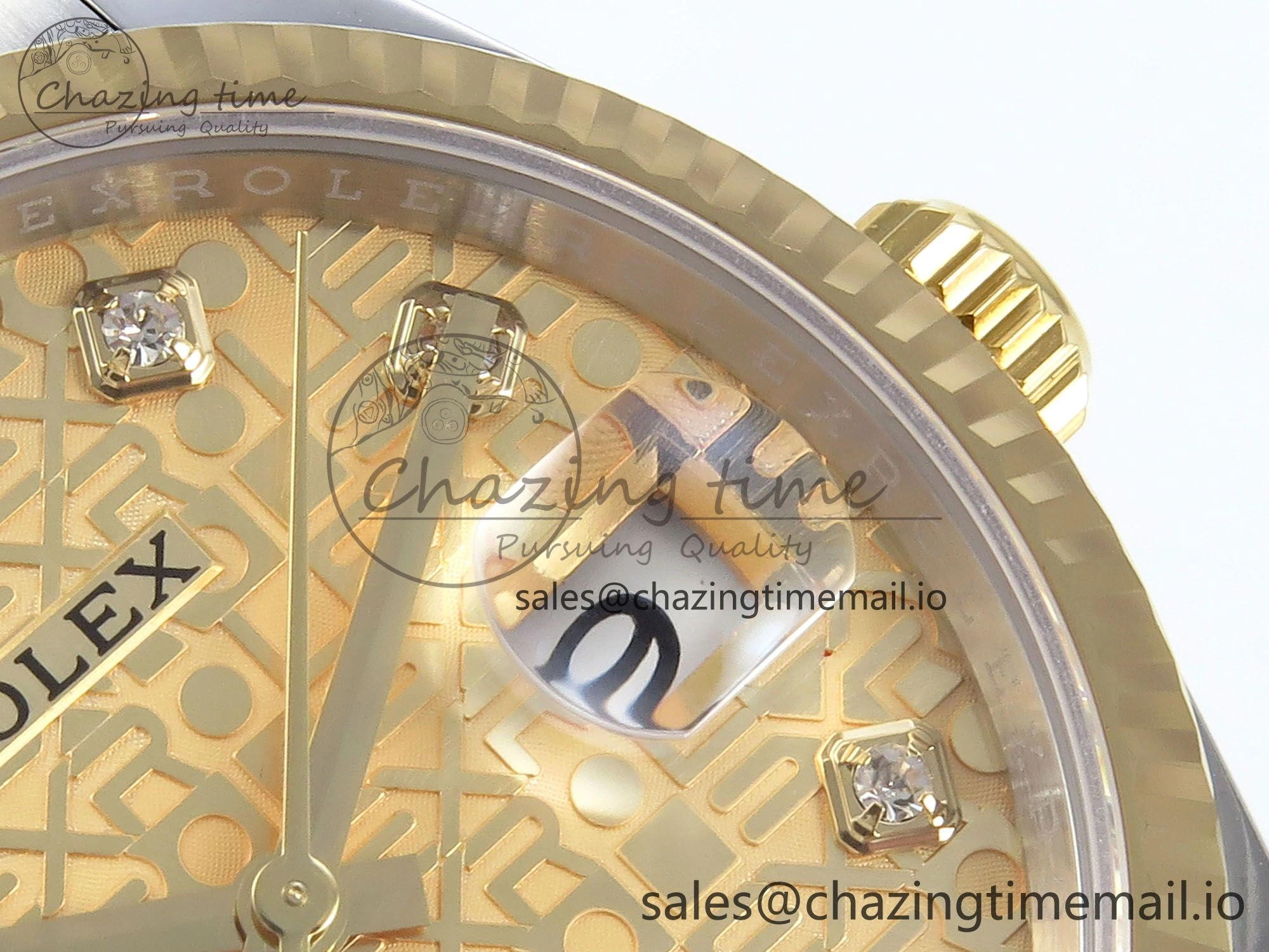 DateJust 36 126233 EWEF Best Edition YG Pattern Diamonds Dial on SS YG Oyster Bracelet A3235