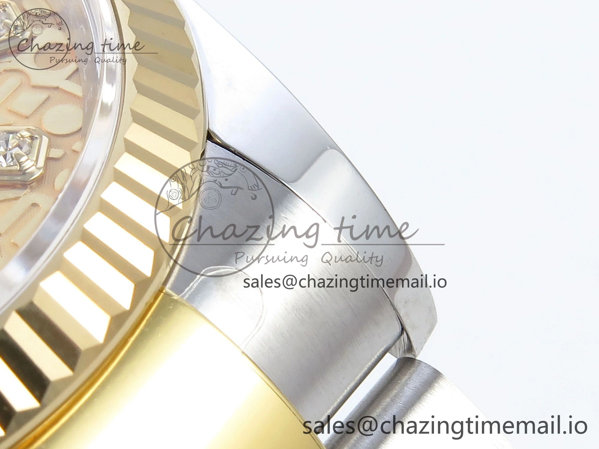 DateJust 36 126233 EWEF Best Edition YG Pattern Diamonds Dial on SS YG Oyster Bracelet A3235