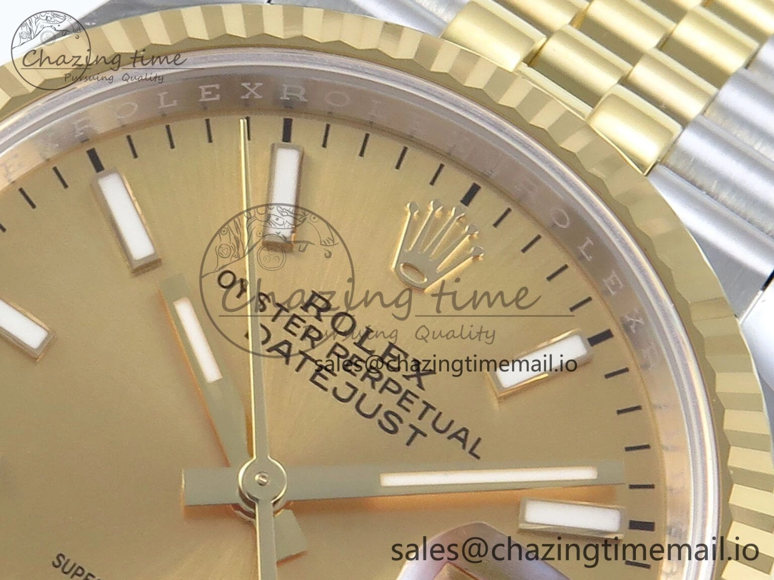 DateJust 36 126233 EWEF Best Edition YG Stick Dial on SS YG Jubilee Bracelet A3235