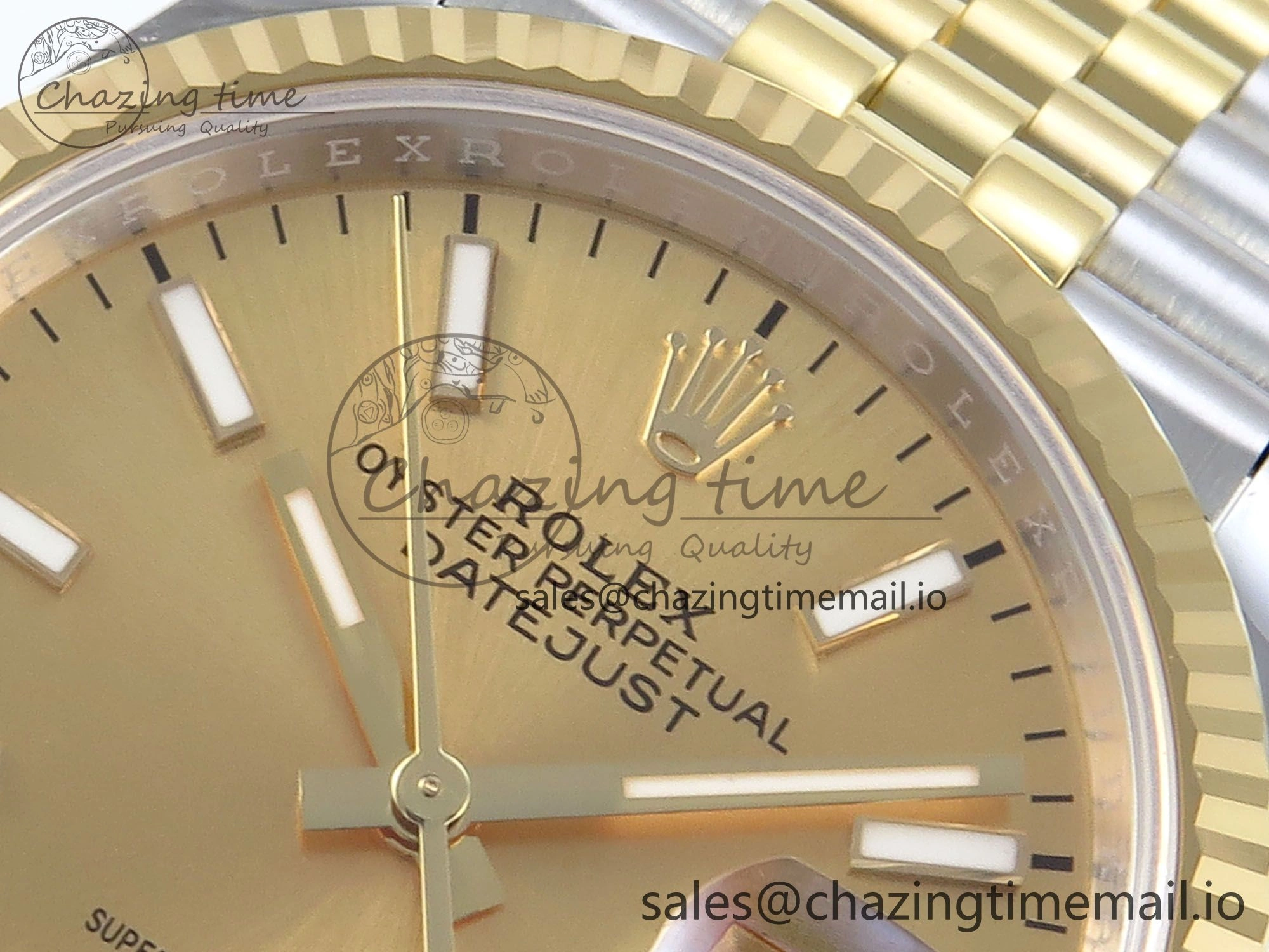 DateJust 36 126233 EWEF Best Edition YG Stick Dial on SS YG Jubilee Bracelet A3235