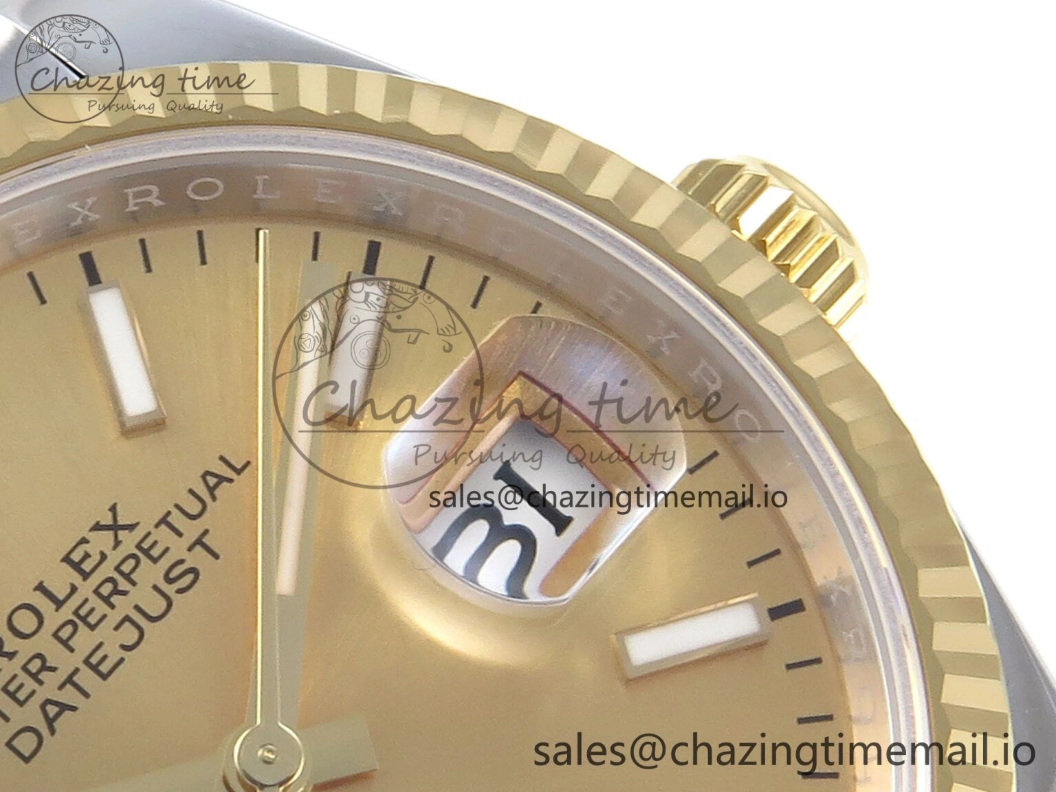 DateJust 36 126233 EWEF Best Edition YG Stick Dial on SS YG Jubilee Bracelet A3235