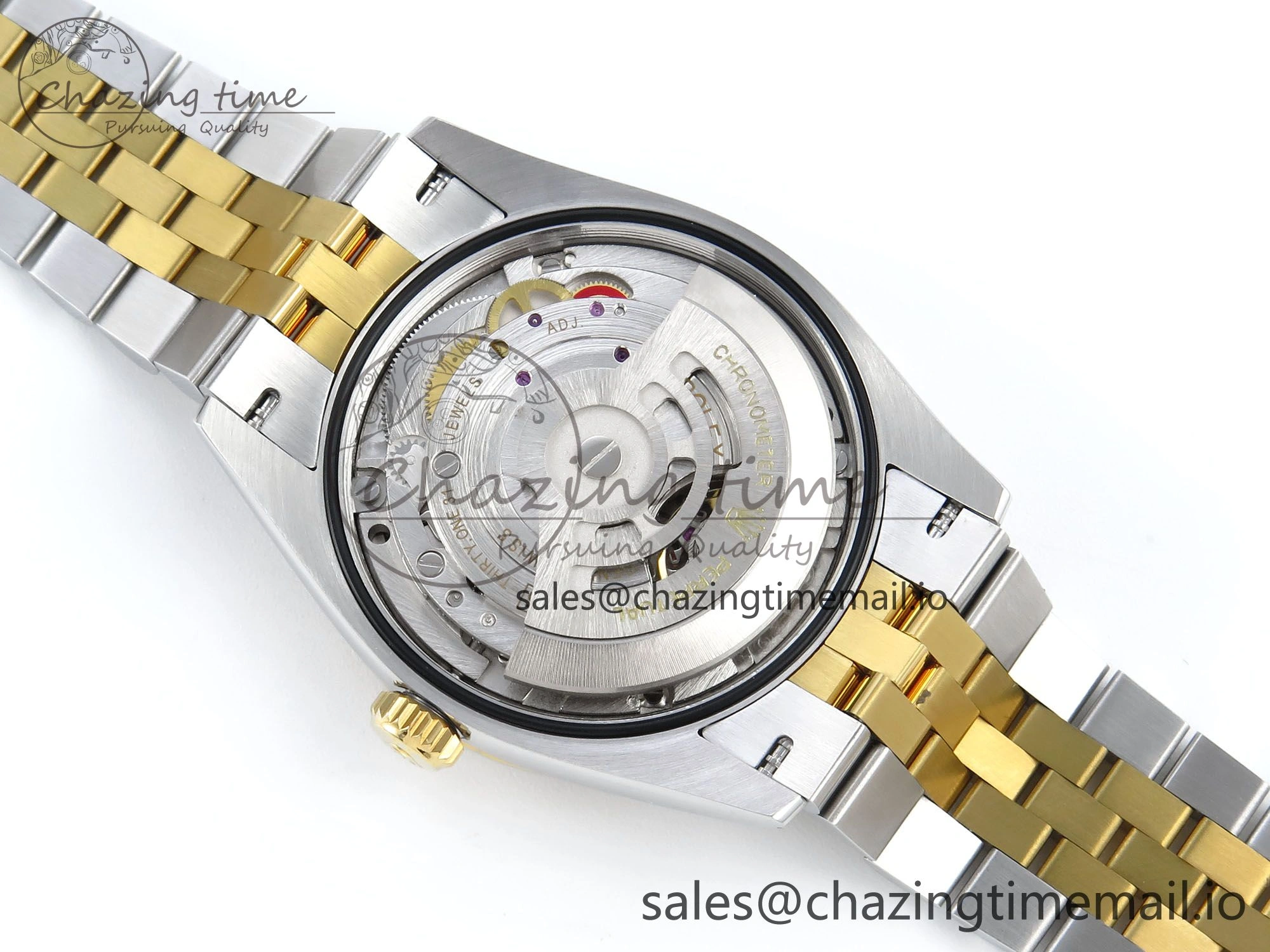 DateJust 36 126233 EWEF Best Edition YG Textured Dial Stick Marker on SS YG Jubilee Bracelet A3235