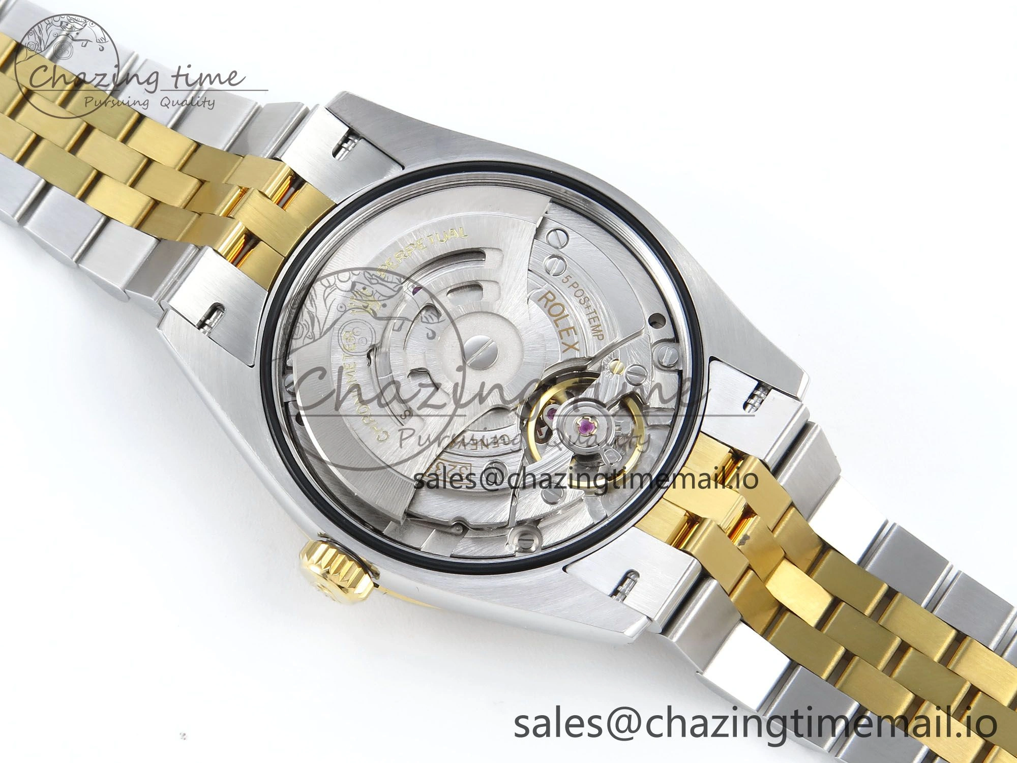 DateJust 36 126233 EWEF Best Edition YG Textured Dial Stick Marker on SS YG Jubilee Bracelet A3235