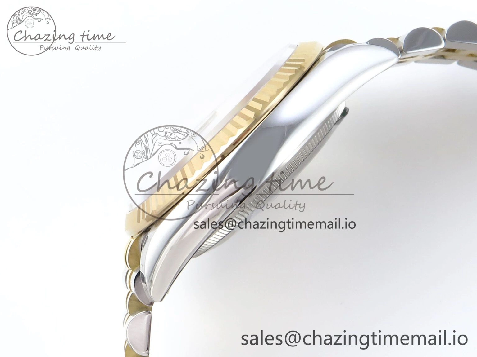 DateJust 36 126233 EWEF Best Edition YG Textured Dial Stick Marker on SS YG Jubilee Bracelet A3235