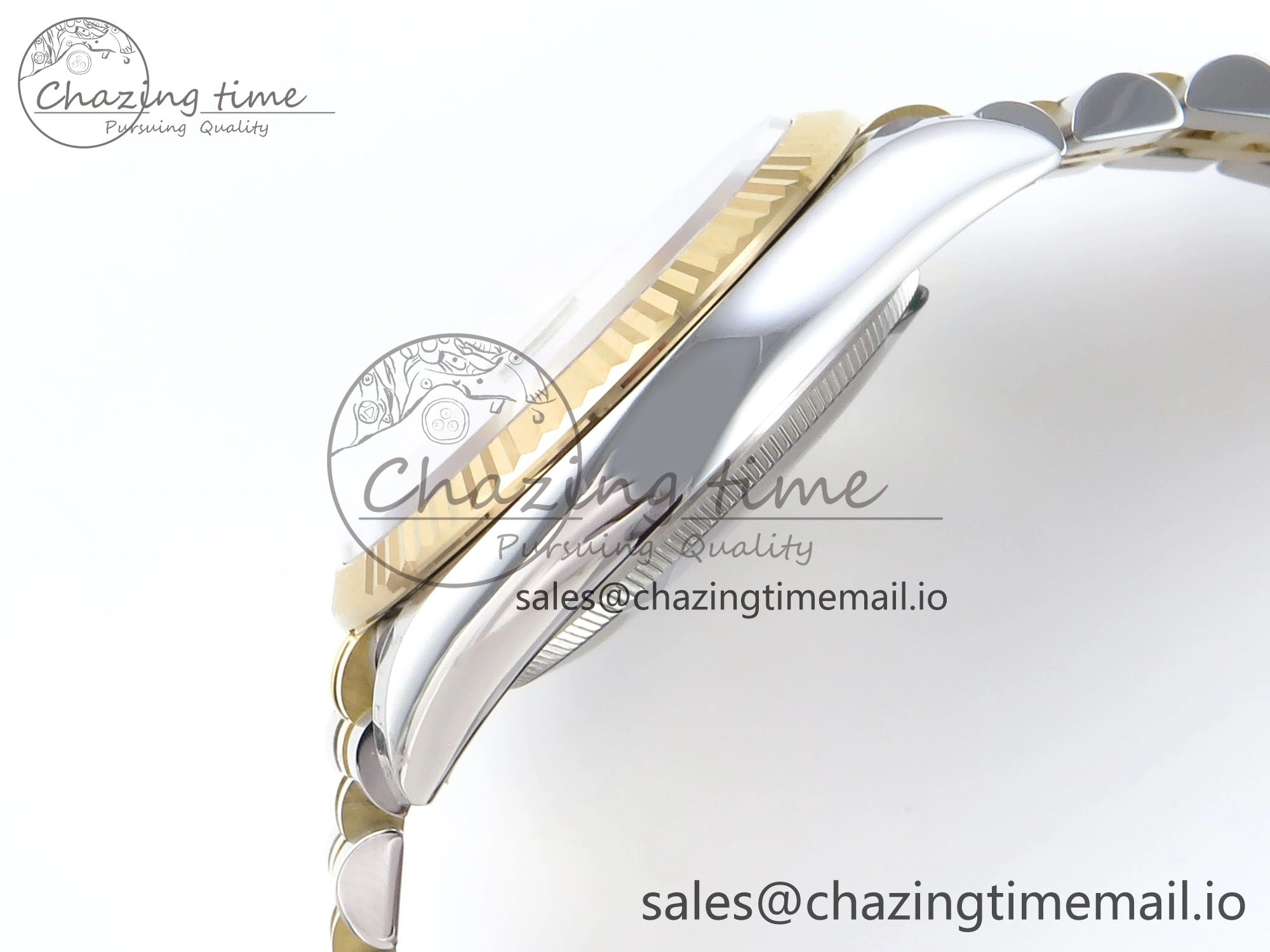 DateJust 36 126233 EWEF Best Edition YG Textured Dial Stick Marker on SS YG Jubilee Bracelet A3235