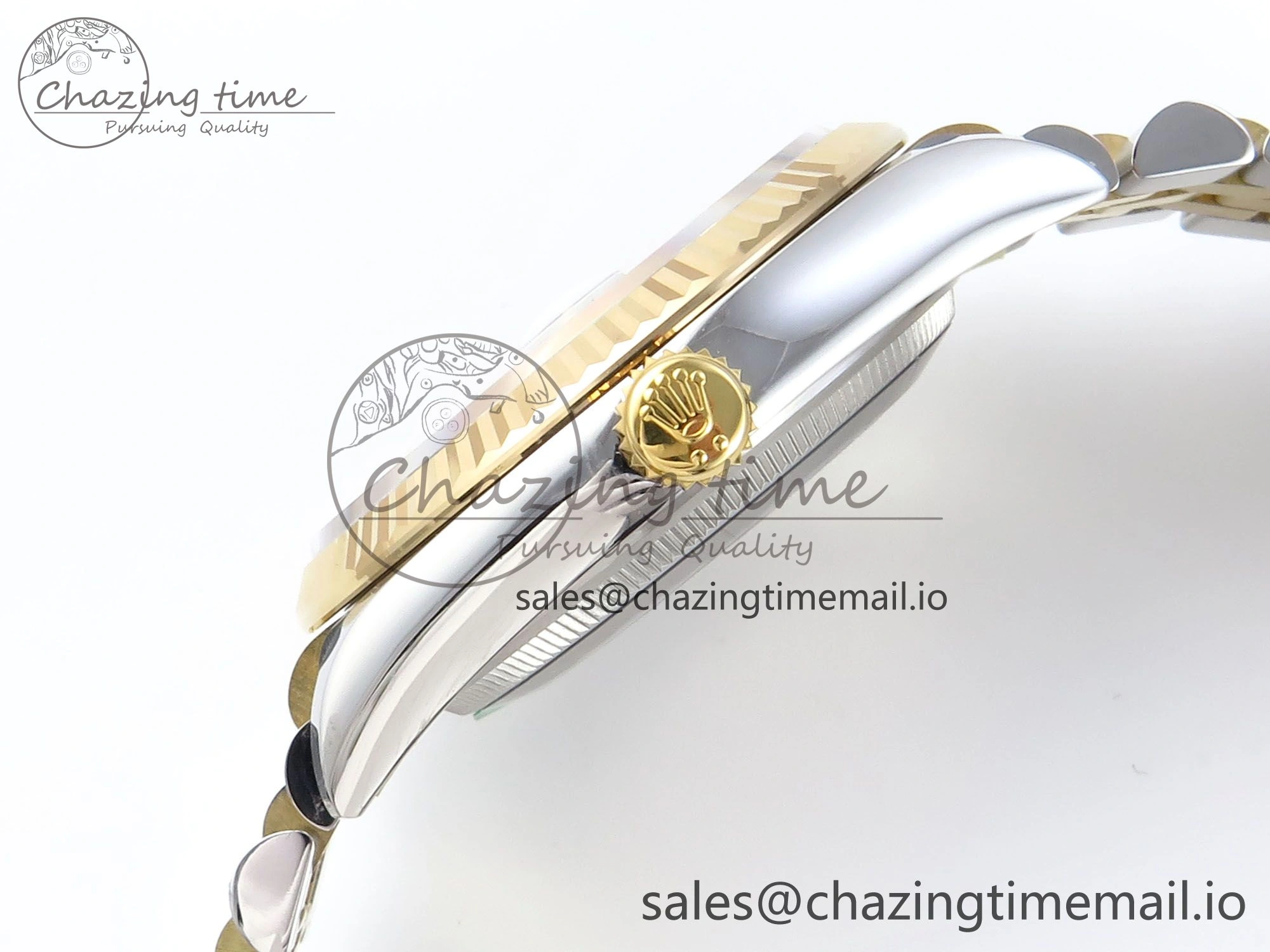 DateJust 36 126233 EWEF Best Edition YG Textured Diamonds Dial on SS YG Jubilee Bracelet A3235