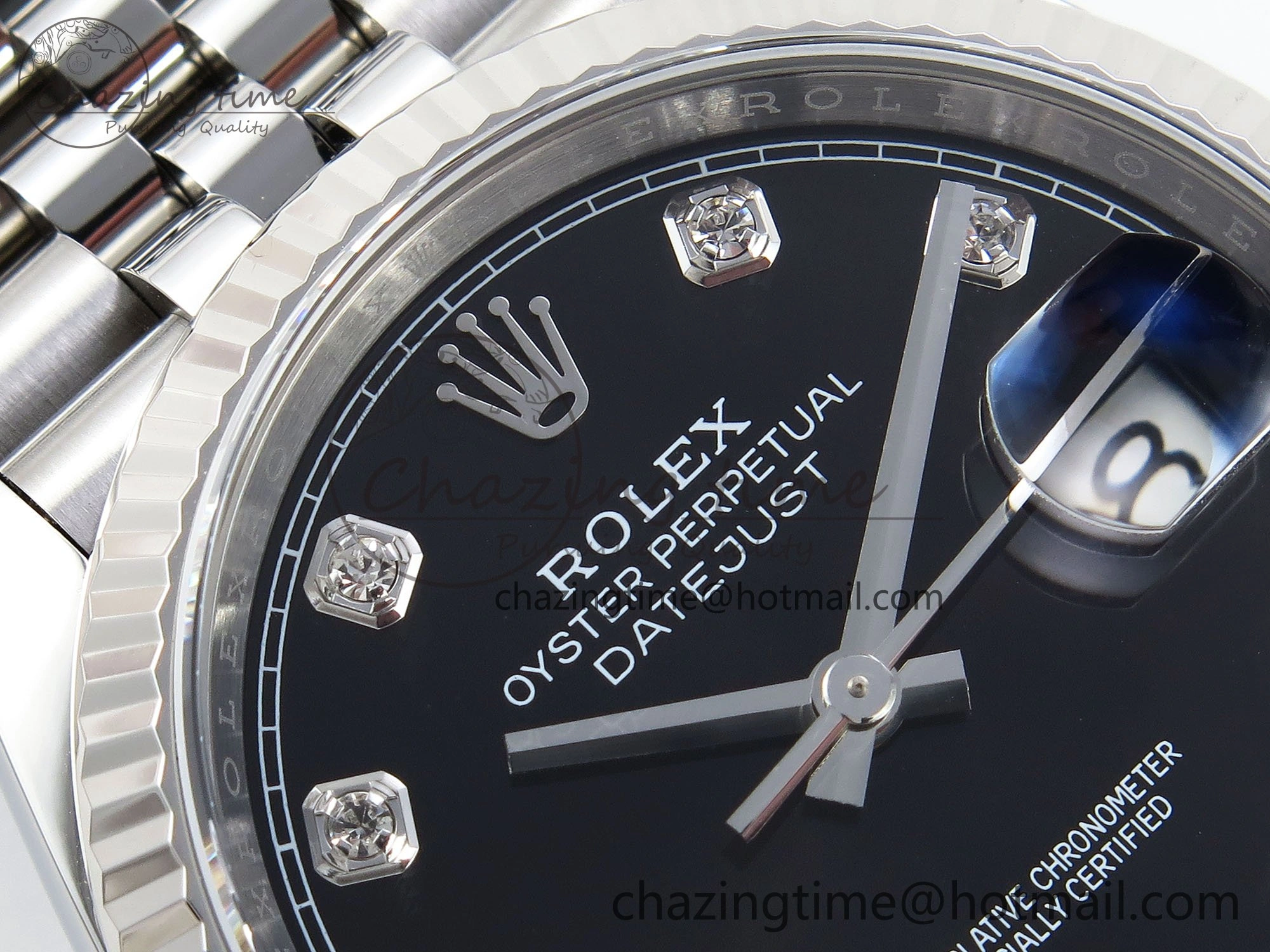 DateJust 36 126234 APF 1:1 Best Edition 904L Steel Black Diamonds Dial on SS Jubilee Bracelet VR3235