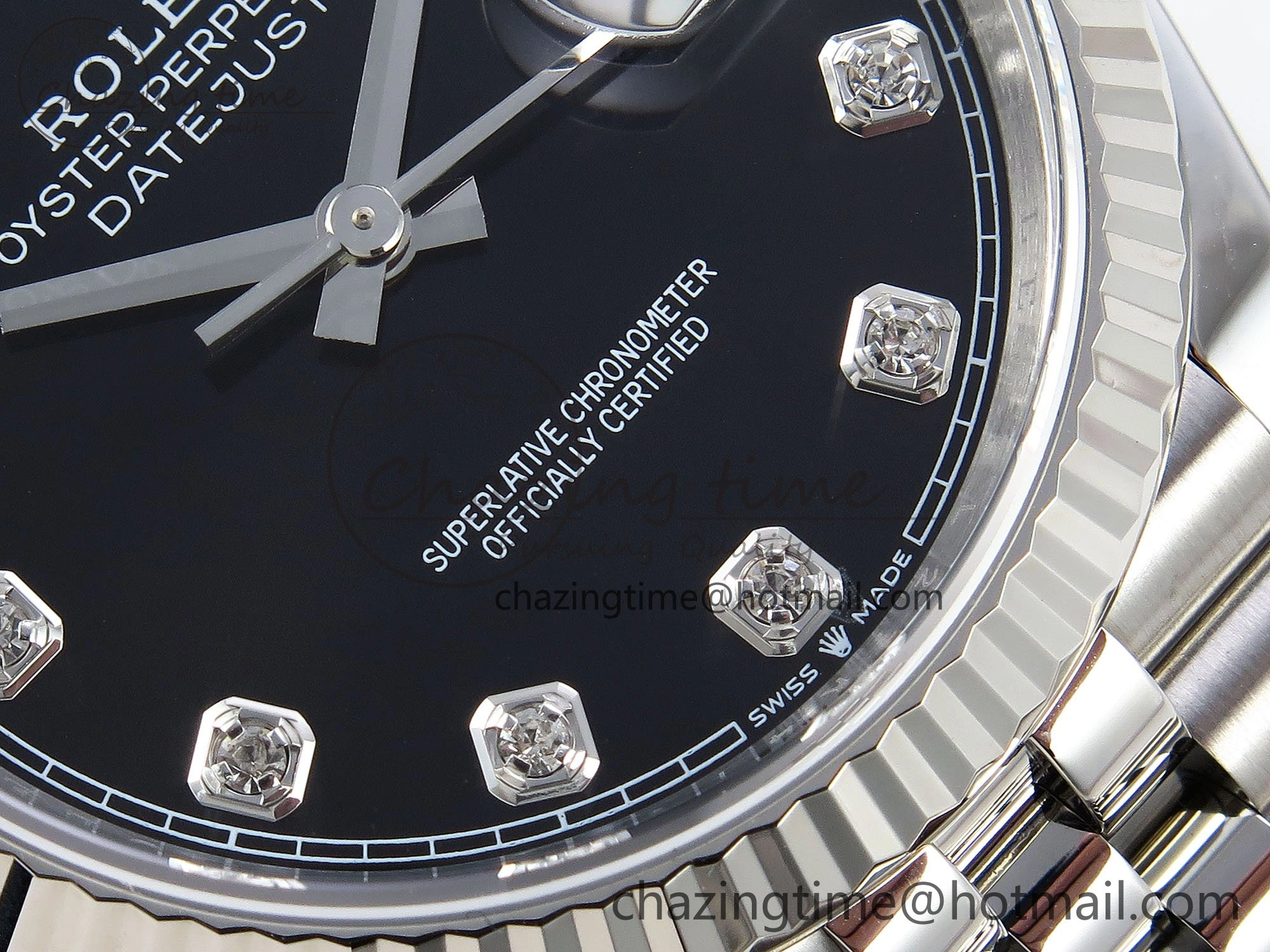 DateJust 36 126234 APF 1:1 Best Edition 904L Steel Black Diamonds Dial on SS Jubilee Bracelet VR3235