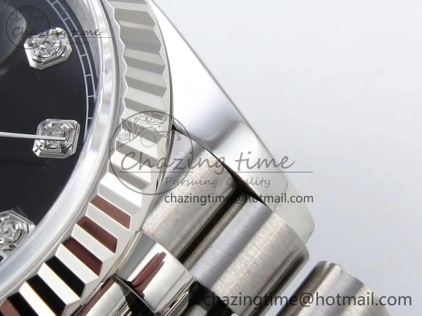 DateJust 36 126234 APF 1:1 Best Edition 904L Steel Black Diamonds Dial on SS Jubilee Bracelet VR3235
