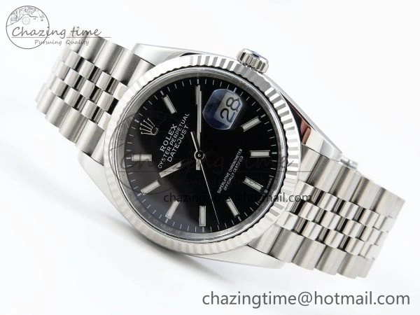 DateJust 36 126234 APF 1:1 Best Edition 904L Steel Black Sitck Dial on SS Jubilee Bracelet VR3235