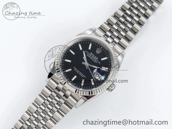 DateJust 36 126234 APF 1:1 Best Edition 904L Steel Black Sitck Dial on SS Jubilee Bracelet VR3235