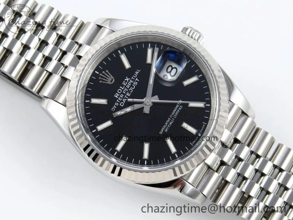 DateJust 36 126234 APF 1:1 Best Edition 904L Steel Black Sitck Dial on SS Jubilee Bracelet VR3235