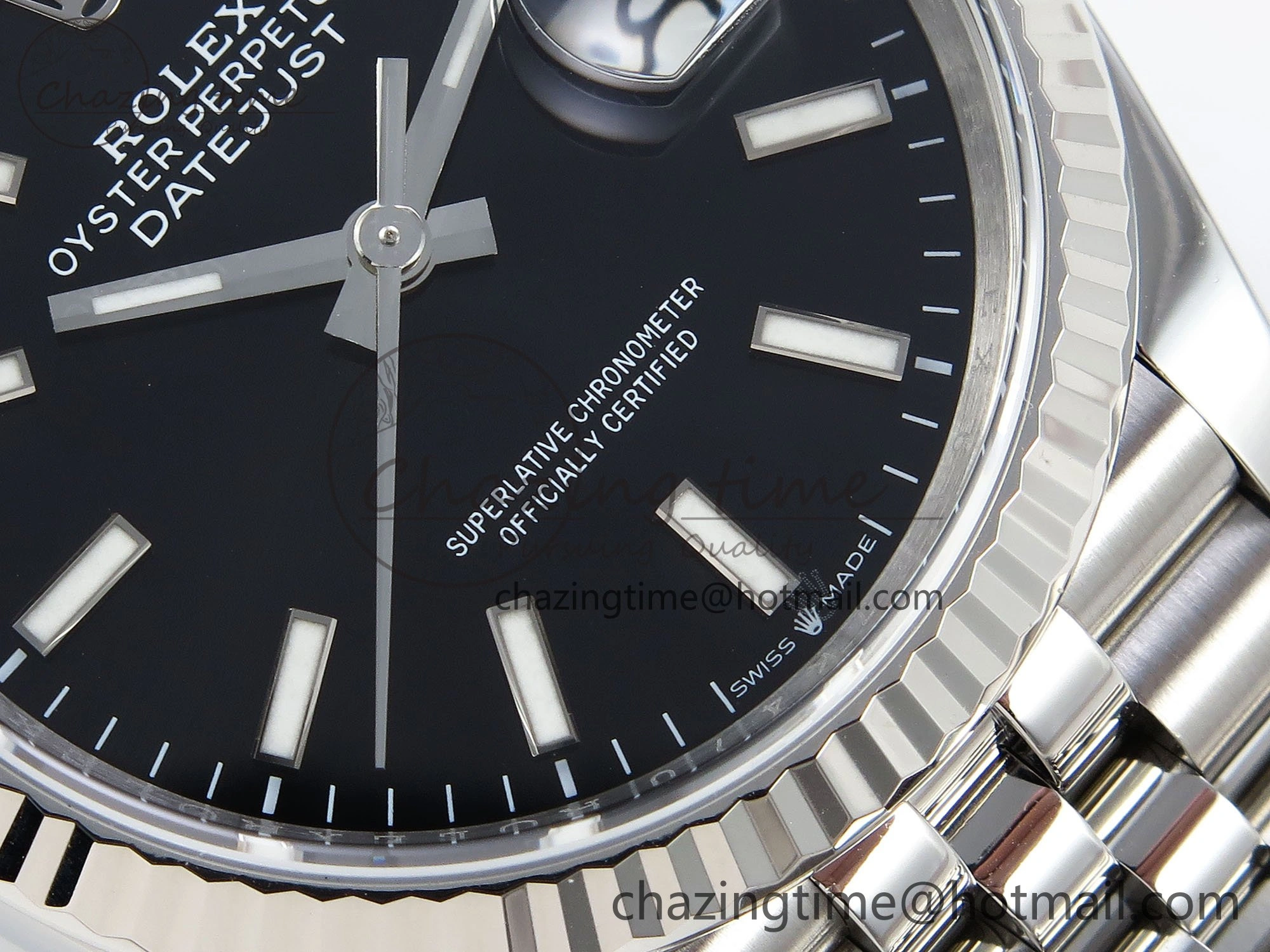 DateJust 36 126234 APF 1:1 Best Edition 904L Steel Black Sitck Dial on SS Jubilee Bracelet VR3235
