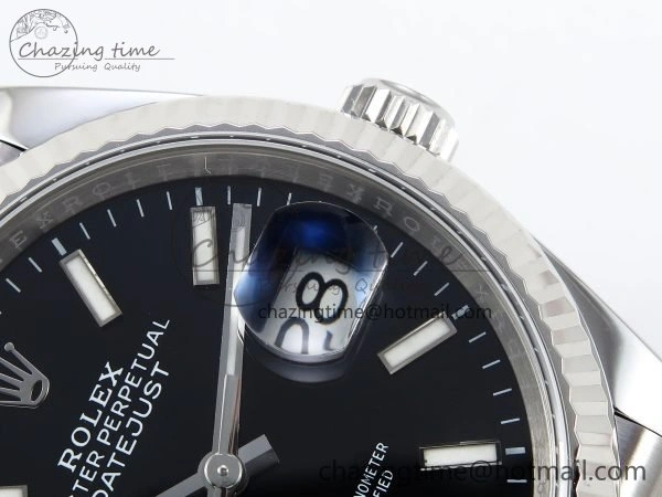 DateJust 36 126234 APF 1:1 Best Edition 904L Steel Black Sitck Dial on SS Jubilee Bracelet VR3235