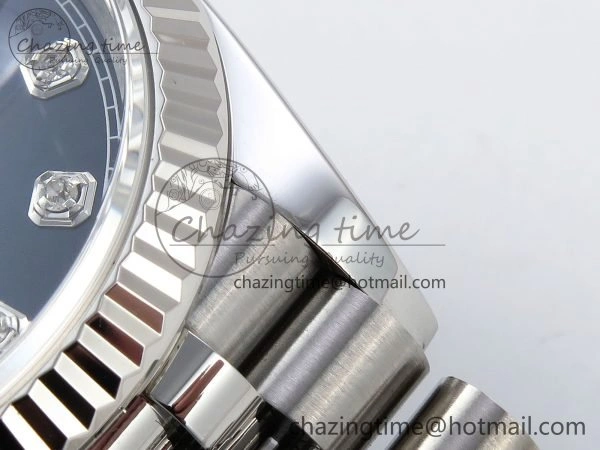 DateJust 36 126234 APF 1:1 Best Edition 904L Steel Blue Diamonds Dial on SS Jubilee Bracelet VR3235