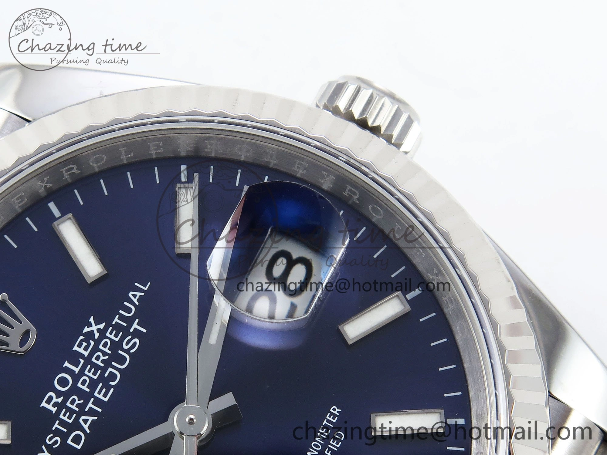 DateJust 36 126234 APF 1:1 Best Edition 904L Steel Blue Sitck Dial on SS Jubilee Bracelet VR3235