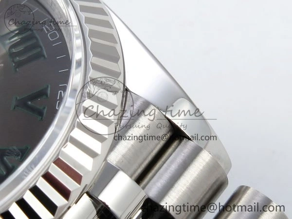DateJust 36 126234 APF 1:1 Best Edition 904L Steel Gray Dial Green Roman on SS Jubilee Bracelet VR3235