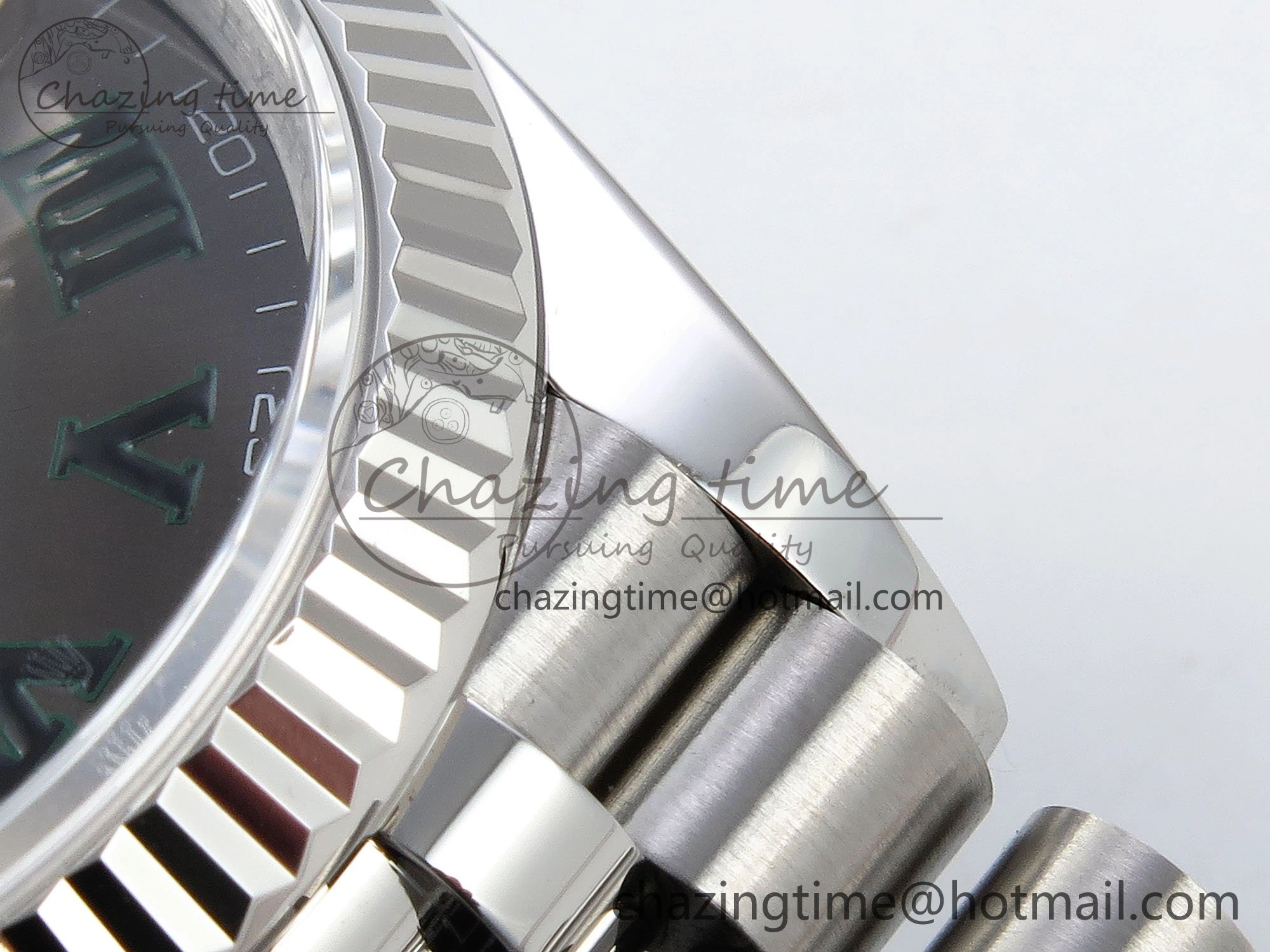 DateJust 36 126234 APF 1:1 Best Edition 904L Steel Gray Dial Green Roman on SS Jubilee Bracelet VR3235