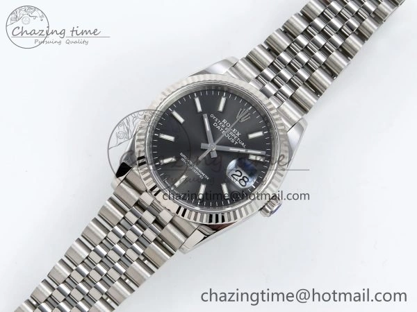 DateJust 36 126234 APF 1:1 Best Edition 904L Steel Gray Sitck Dial on SS Jubilee Bracelet VR3235