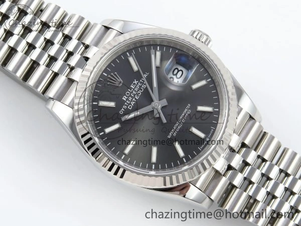 DateJust 36 126234 APF 1:1 Best Edition 904L Steel Gray Sitck Dial on SS Jubilee Bracelet VR3235
