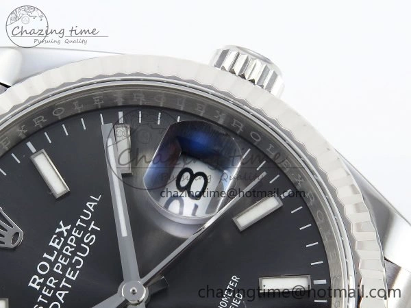 DateJust 36 126234 APF 1:1 Best Edition 904L Steel Gray Sitck Dial on SS Jubilee Bracelet VR3235