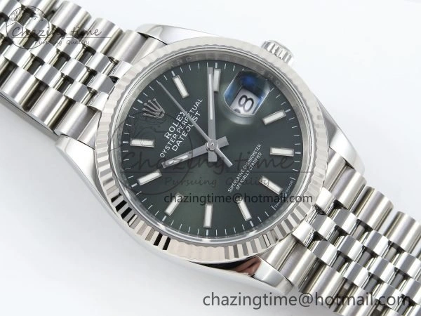 DateJust 36 126234 APF 1:1 Best Edition 904L Steel Green Sitck Dial on SS Jubilee Bracelet VR3235
