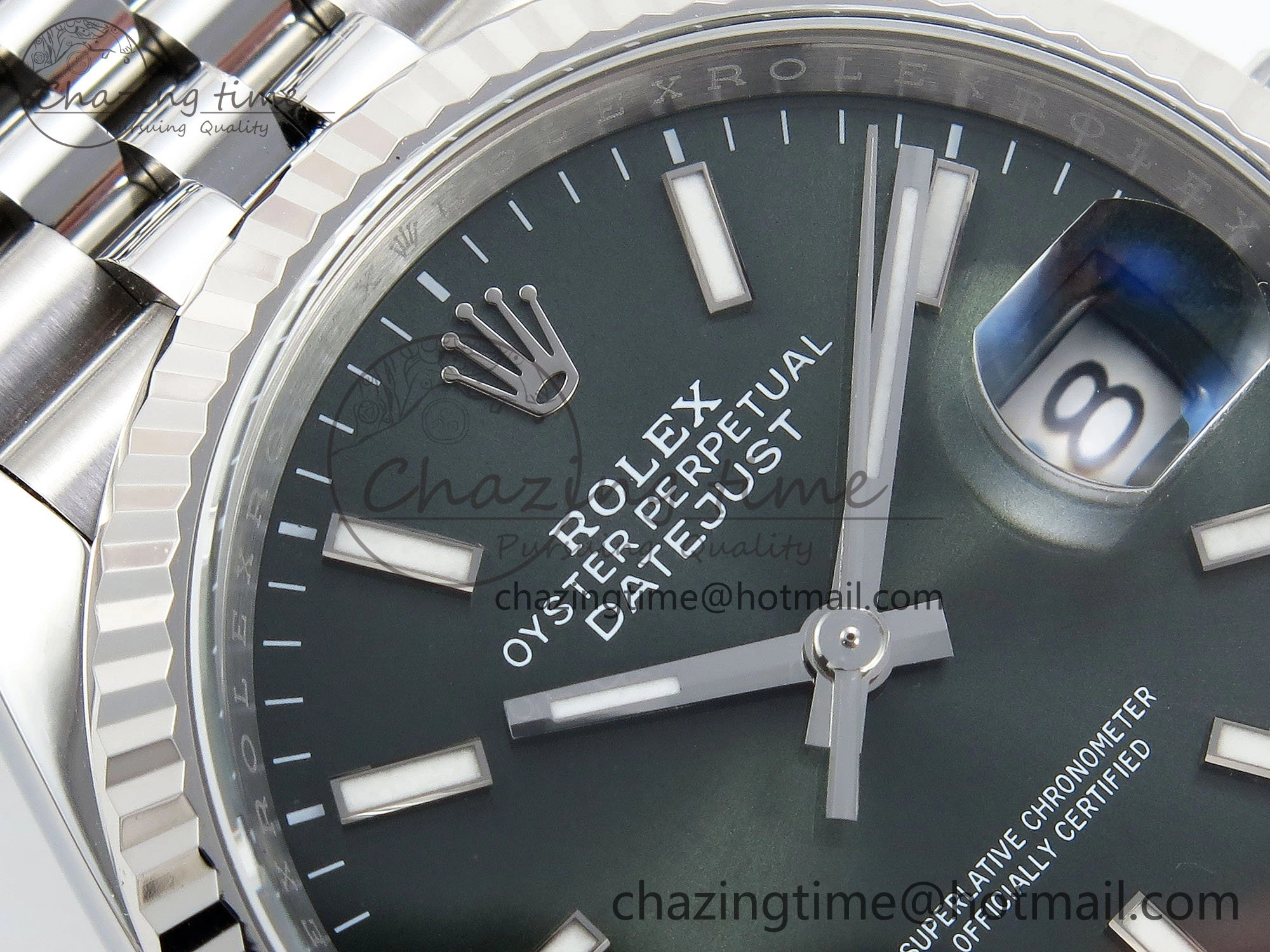 DateJust 36 126234 APF 1:1 Best Edition 904L Steel Green Sitck Dial on SS Jubilee Bracelet VR3235