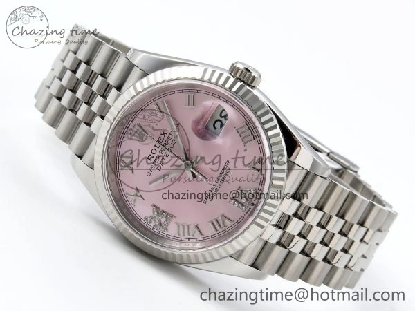 DateJust 36 126234 APF 1:1 Best Edition 904L Steel Pink Diamond Roman Dial on Jubilee Bracelet VR3235