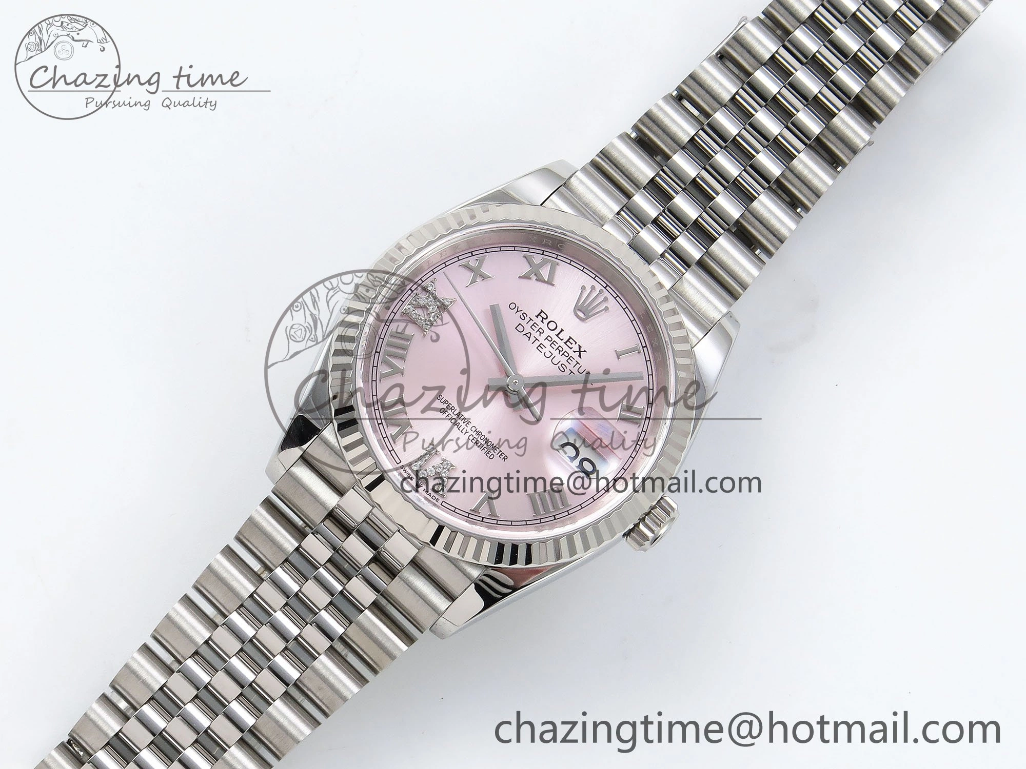 DateJust 36 126234 APF 1:1 Best Edition 904L Steel Pink Diamond Roman Dial on Jubilee Bracelet VR3235