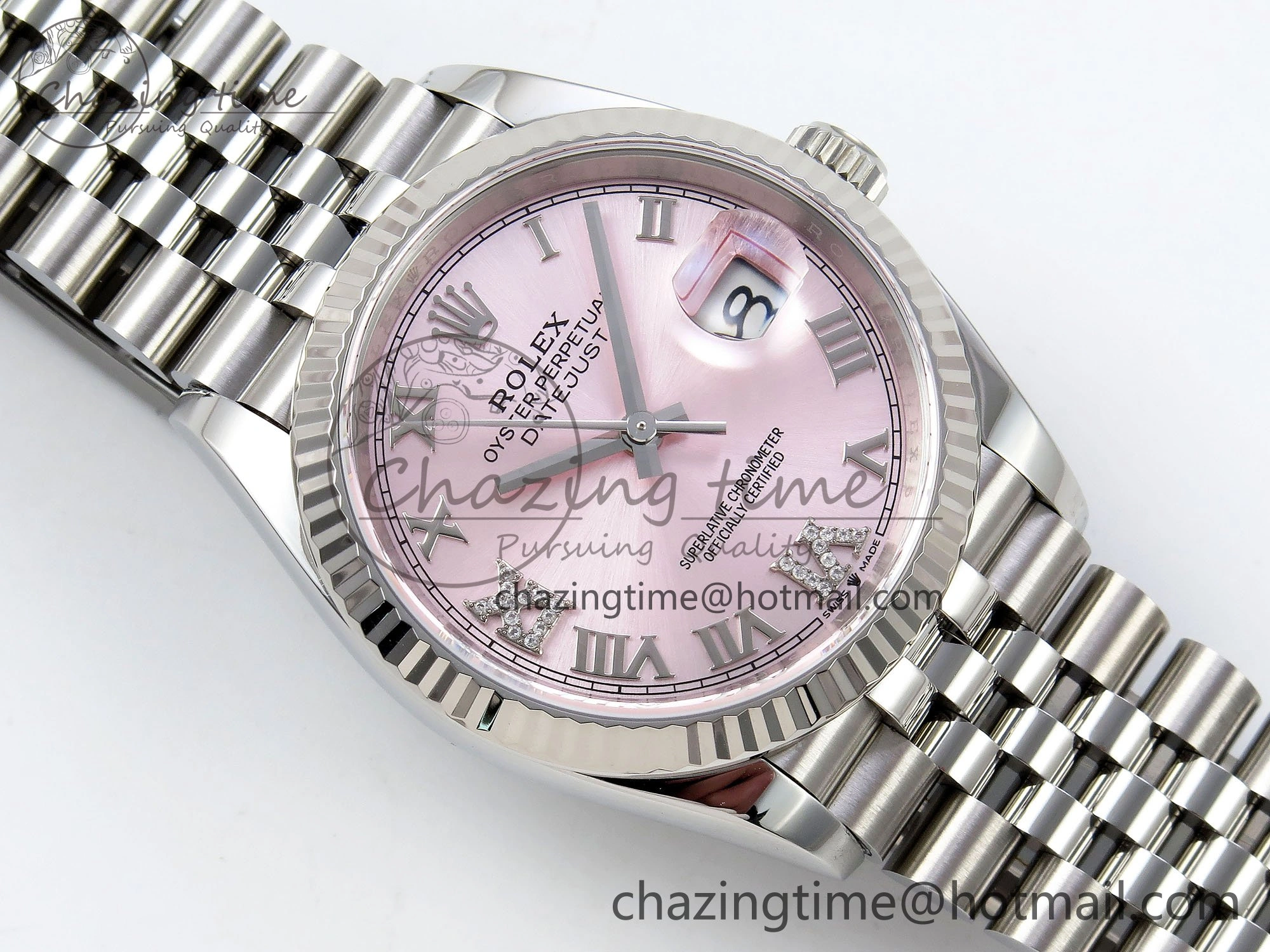 DateJust 36 126234 APF 1:1 Best Edition 904L Steel Pink Diamond Roman Dial on Jubilee Bracelet VR3235