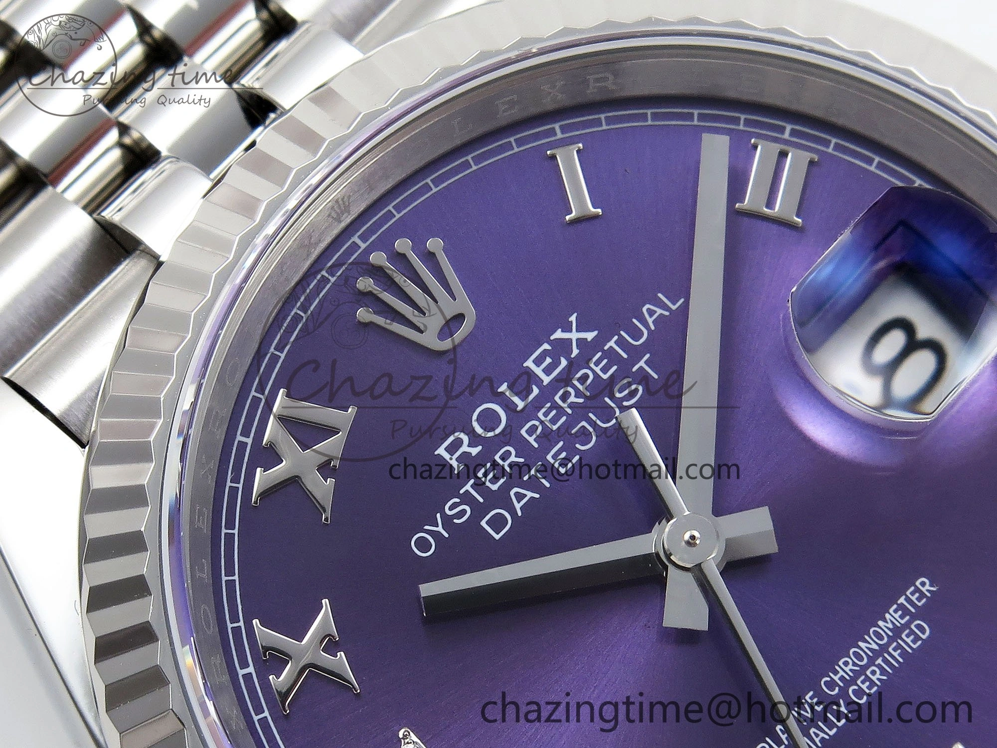 DateJust 36 126234 APF 1:1 Best Edition 904L Steel Purple Diamond Roman Dial on Jubilee Bracelet VR3235