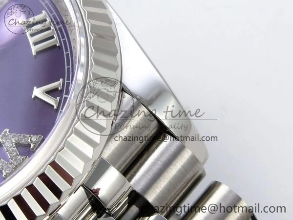 DateJust 36 126234 APF 1:1 Best Edition 904L Steel Purple Diamond Roman Dial on Jubilee Bracelet VR3235