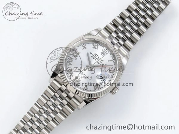 DateJust 36 126234 APF 1:1 Best Edition 904L Steel Silver Diamond Roman Dial on Jubilee Bracelet VR3235