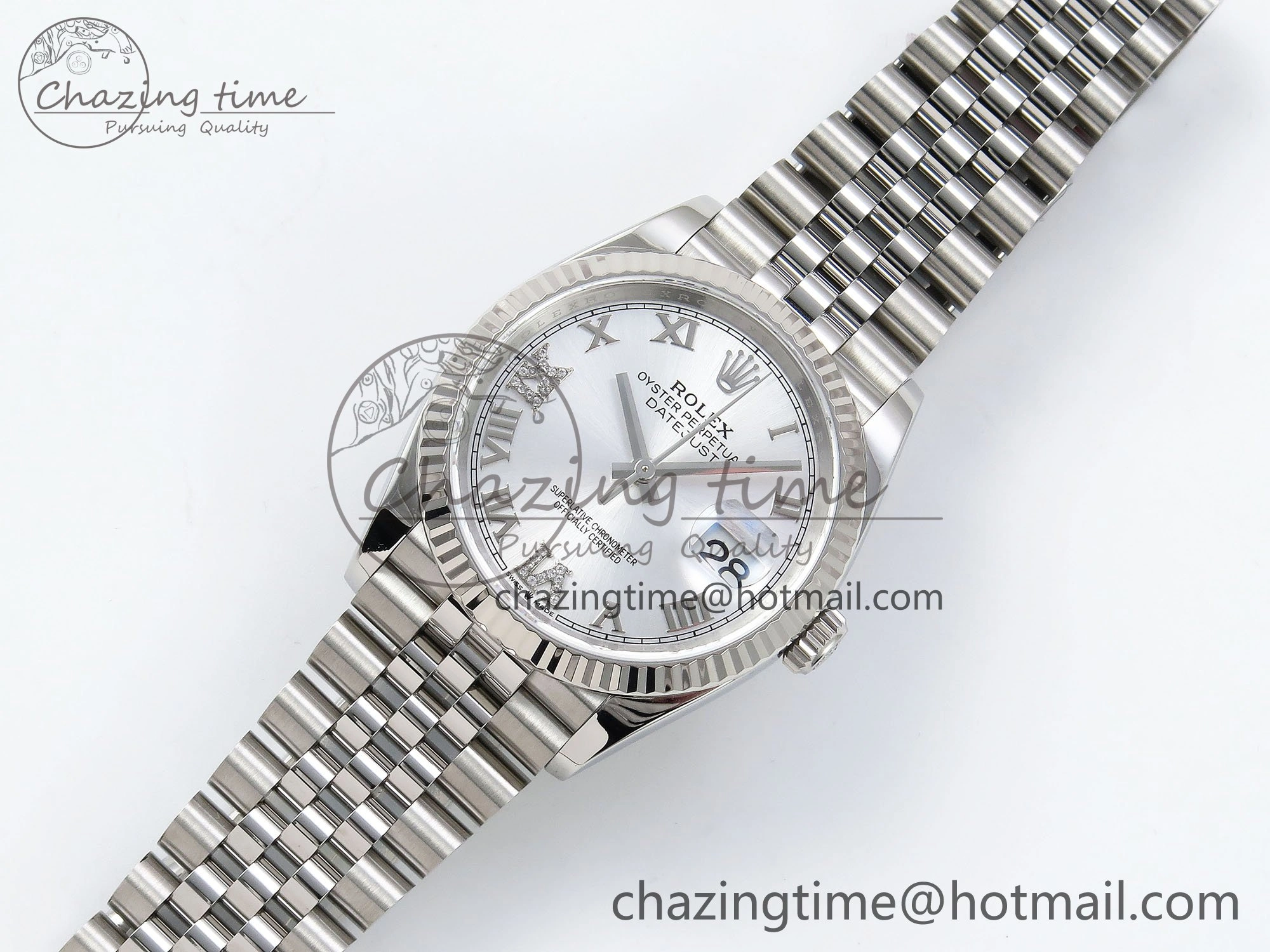 DateJust 36 126234 APF 1:1 Best Edition 904L Steel Silver Diamond Roman Dial on Jubilee Bracelet VR3235